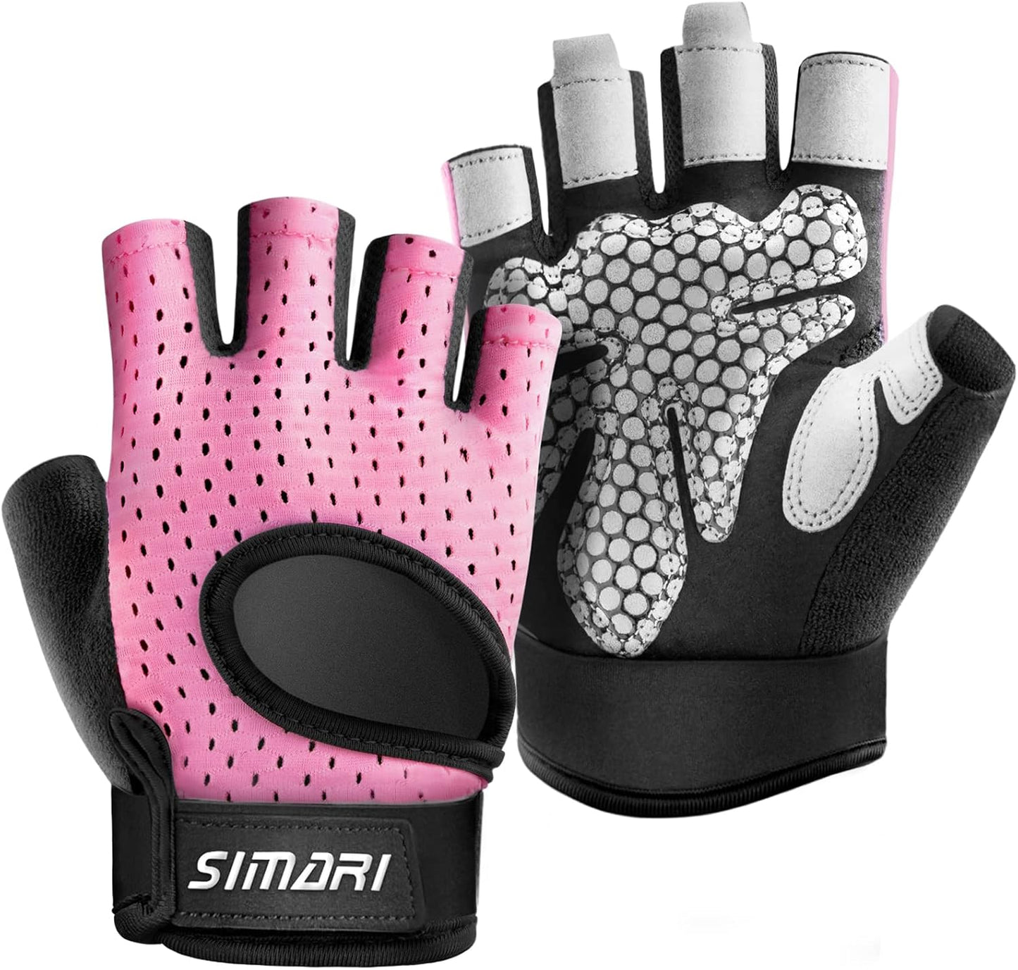 Breathable Workout Gloves for Men and Women, Padded Weight Lifting Gloves with Great Grip, Full Palm Protection for Gym Training, Cycling, Weightlifting, Exercise, Crossfit, Climbing