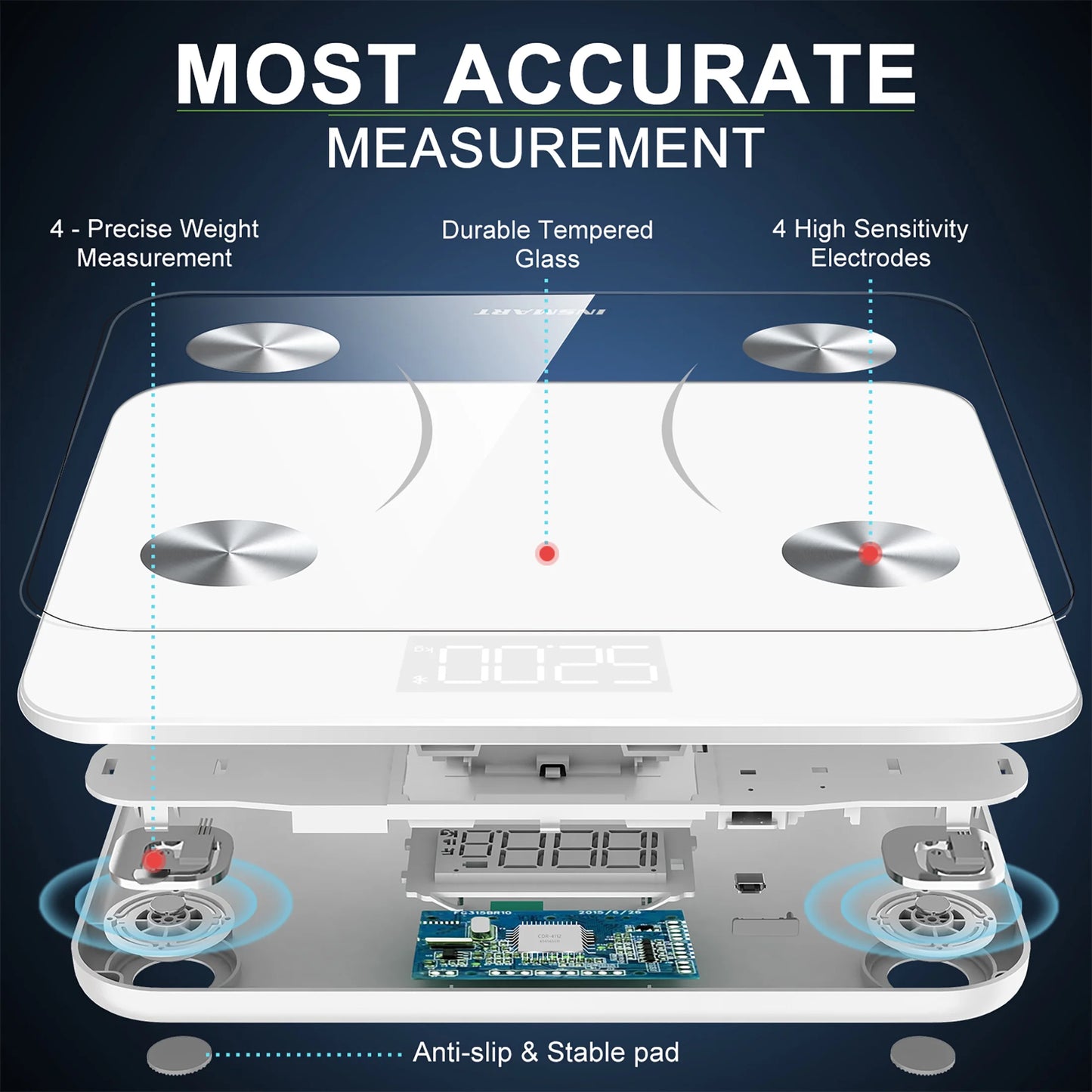 Scales for Body Weight Bluetooth Smart Scale with App